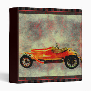 Vintage Red Car Binder