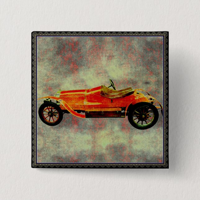 Vintage Red Car Button (Front)