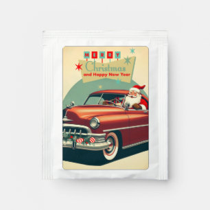 Vintage red car & Santa Tea Bag Drink Mix