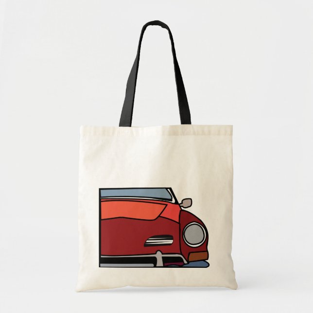 Vintage Red Car Tote Bag (Front)