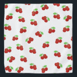Vintage Red Cherries Cherry Pattern Bandana<br><div class="desc">Red cherry cluster with apple green leaves and three red cherries makes a cheerful 40s and 50s vintage pattern.</div>