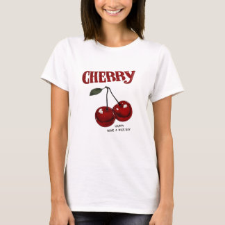 Vintage Red Cherry Classic White T-Shirt. T-Shirt