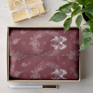 Vintage Red Christmas  Tissue Paper
