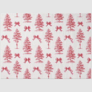 Vintage Red Christmas Tree  Tissue Paper