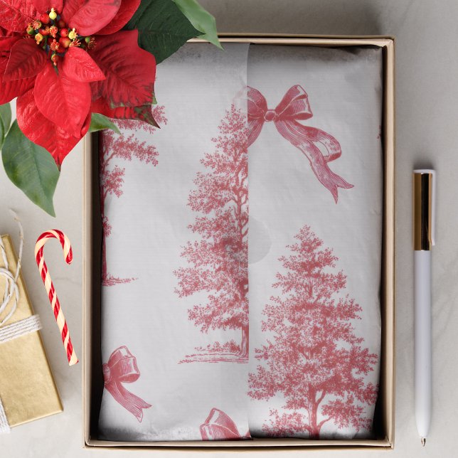 Vintage Red Christmas Tree  Tissue Paper (Creator Uploaded)