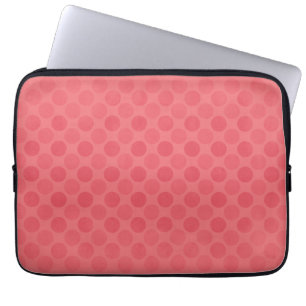 Vintage red circles pattern laptop sleeve