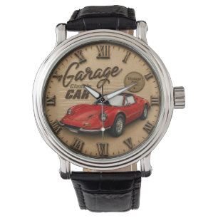 Vintage Red Classic Sports Car Watch