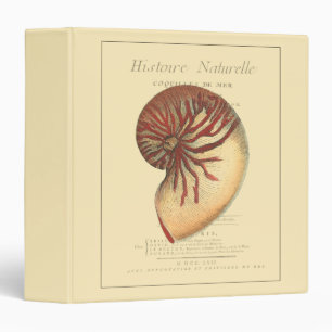 Vintage Red Conch Shell Binder