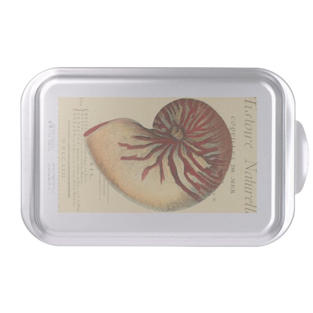 Vintage Red Conch Shell Cake Pan (Front)