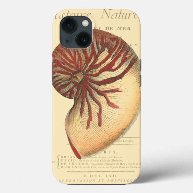 Vintage Red Conch Shell Case-Mate iPhone Case (Back)