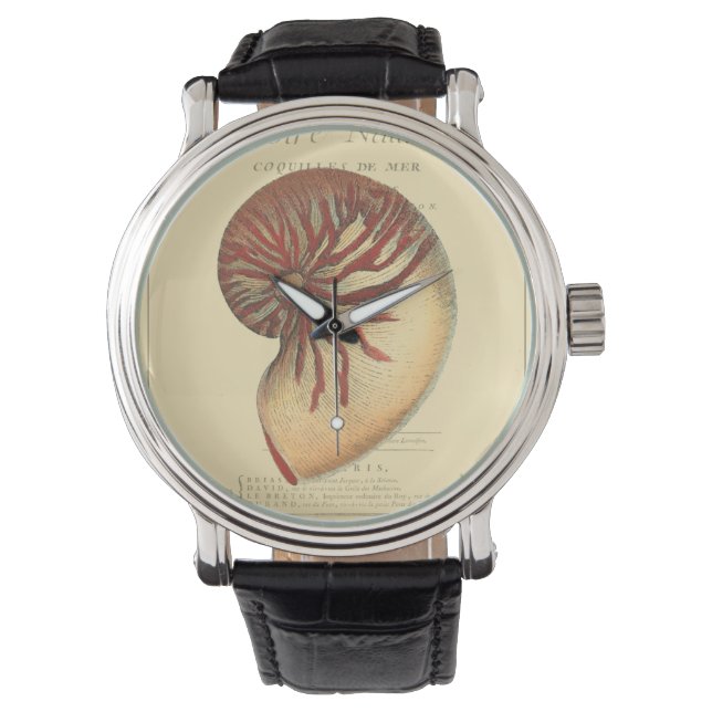 Vintage Red Conch Shell Watch (Front)