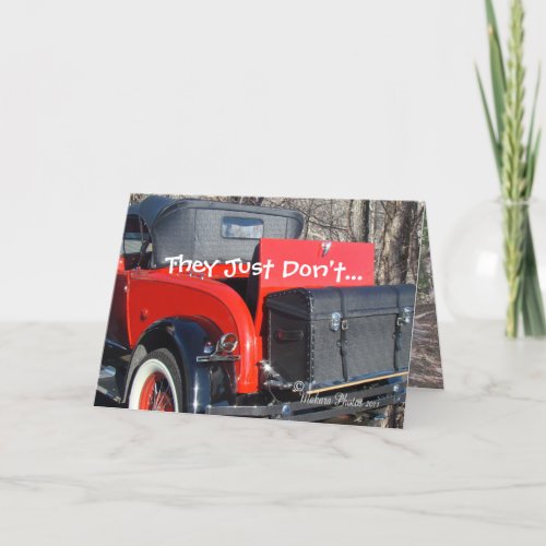 vintage red coupe 1_ customize any occasion card