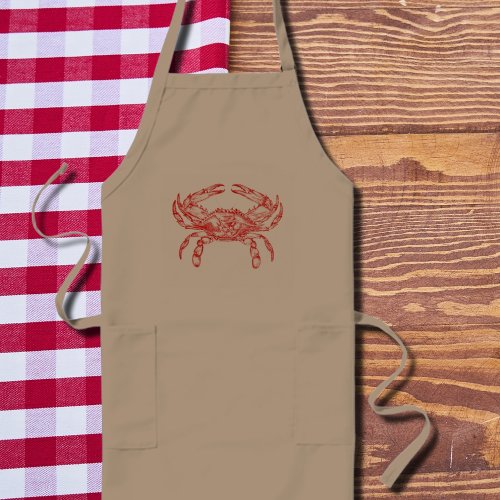 Vintage  red  crab no2 long apron