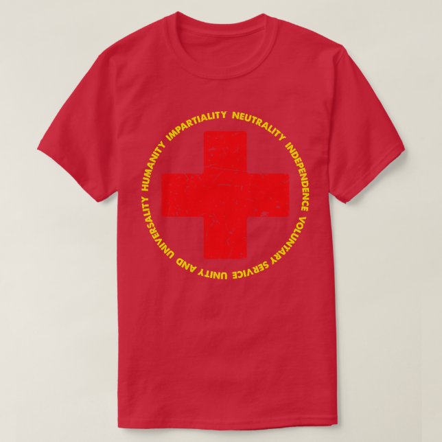 Vintage Red Cross T-Shirt (Design Front)