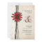 Vintage Red Daisy Wedding Invitation