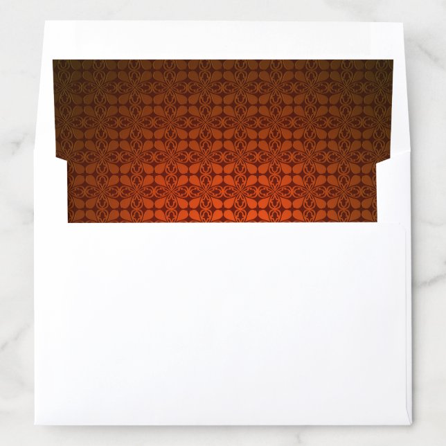 Vintage Red Damask Elegant Classic Template Envelope Liner (In Envelope)