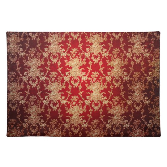 Vintage Red Damask Placemat