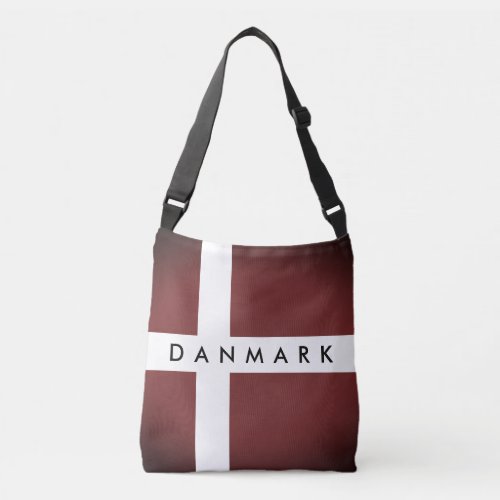 Vintage red Denmark flag crossbody bag