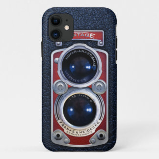 Vintage RED Double lens camera case