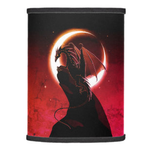 Vintage Red Dragon Lamp Shade