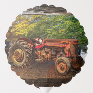 Vintage Red Farm Tractor Balloon