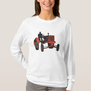 Vintage Red Farm Tractor Retro Farmer T-Shirt