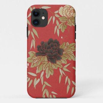 Vintage Red Floral Iphone 5 Case by Godsblossom at Zazzle