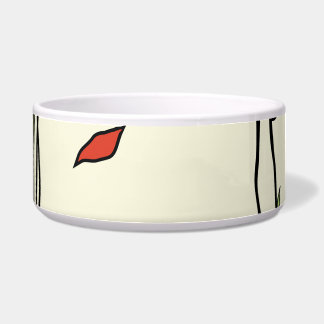 Vintage Red Flowers Illustration Bowl