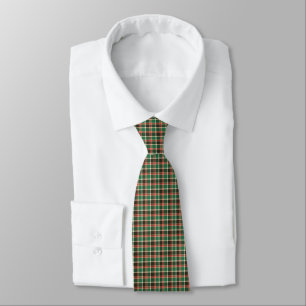 Vintage Red Green Plaid Checkered Work Wedding Tie