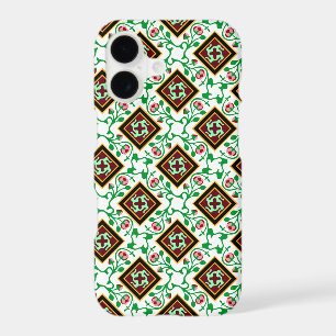 Vintage Red Green White Barcelona Floral Case-Mate iPhone 17 Case