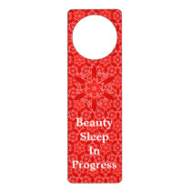 Vintage Red Lace Beauty Sleep Door Hanger Vintage Red Lace Beauty Sleep Door Hanger