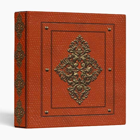 Vintage Red Leather Binder