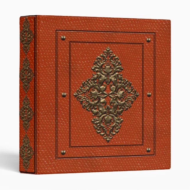 Vintage Red Leather Binder | Zazzle