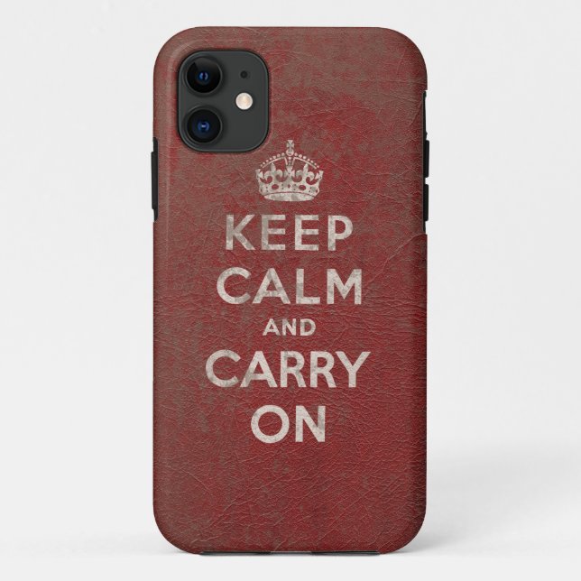 Vintage Red Leather Case-Mate iPhone Case (Back)