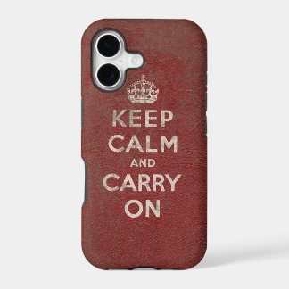 Vintage Red Leather iPhone 17 Case