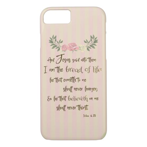 Vintage Red Letter Bible Verse Quote iPhone 87 Case