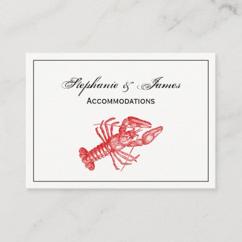 Vintage Red Lobster 1 Drawing Business Card