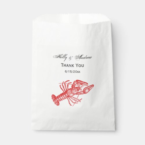 Vintage Red Lobster 1 Drawing Favor Bag