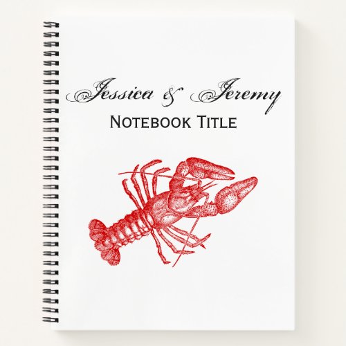 Vintage Red Lobster 1 Drawing Notebook