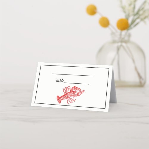 Vintage Red Lobster 1 Drawing Place Card