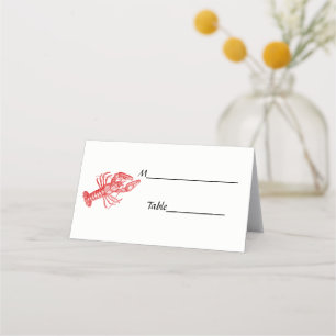 Vintage Red Lobster #1 Drawing Place Card