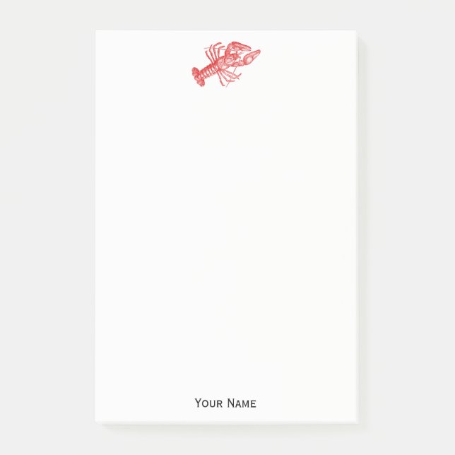 Vintage Red Lobster #1 Drawing Post-it Notes (Front)