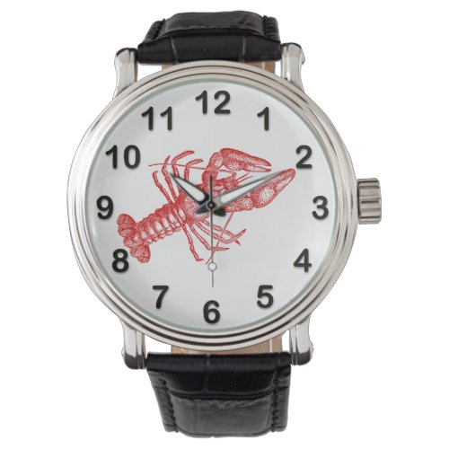 Vintage Red Lobster 1 Drawing Watch