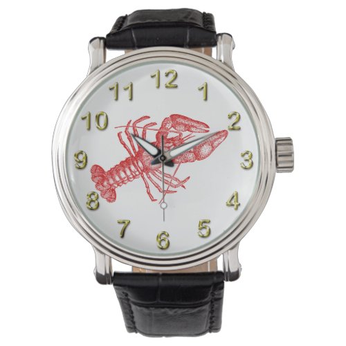 Vintage Red Lobster 1 Drawing Watch