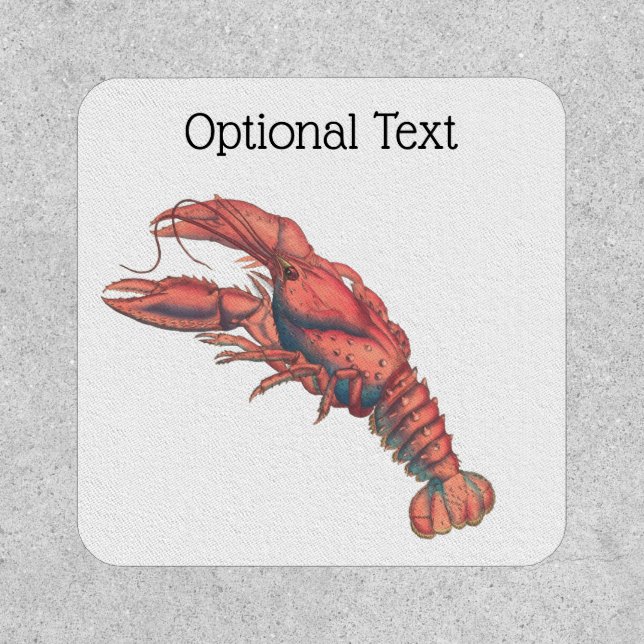 Vintage Red Lobster #2 Drawing Patch (Front)