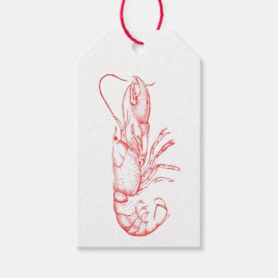   vintage red lobster gift tags