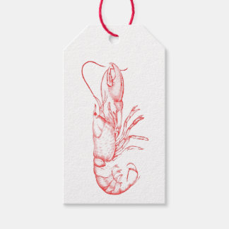 vintage red lobster gift tags
