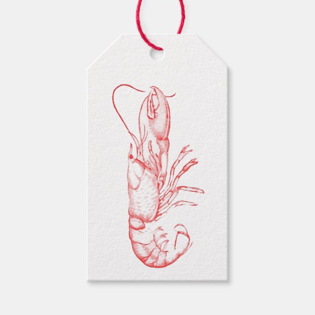   vintage red lobster gift tags (Front)