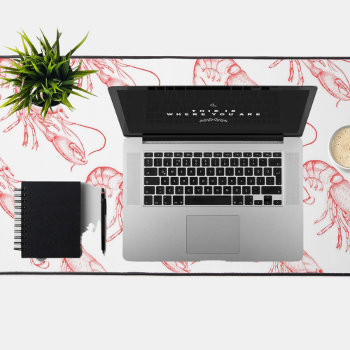 Vintage Red  Lobster - Watercolor Desk Mat by almawad at Zazzle