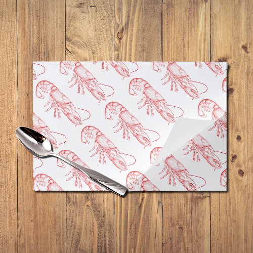 Vintage red  lobster _ watercolor paper pad